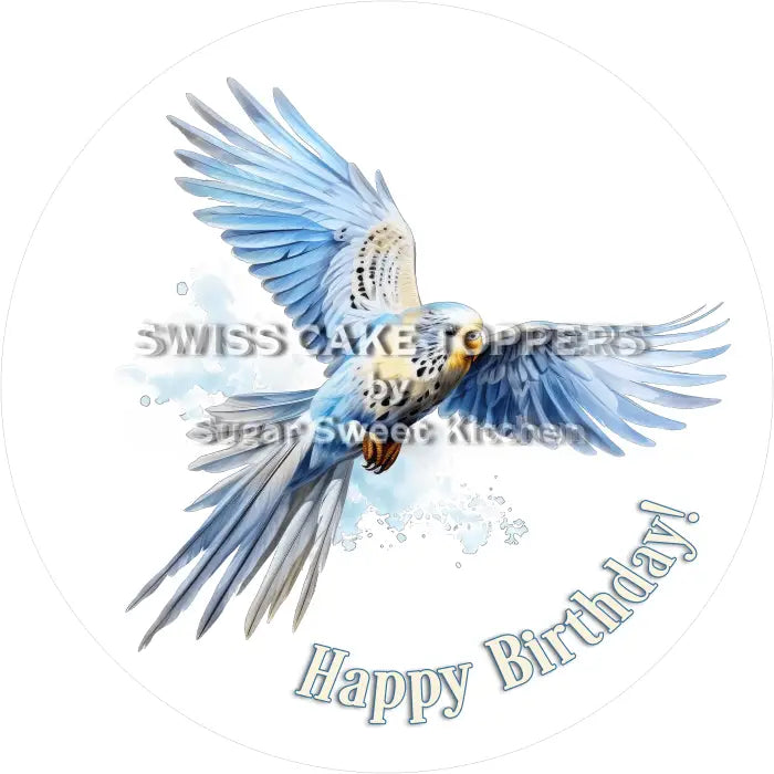 Tortenaufleger Geburtstag Wellensitich 16 – essbar & personalisierbar - Fondant- Torten- Cupcakeaufleger Sugar Sweet