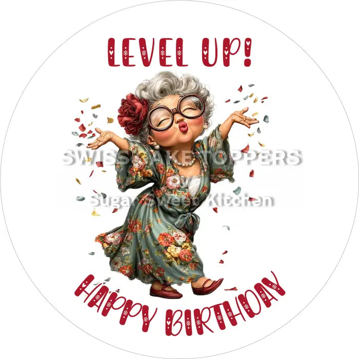 Tortenaufleger Geburtstag witzig 02 – essbar & personalisierbar - Fondant- Torten- Cupcakeaufleger Sugar Sweet Kitchen