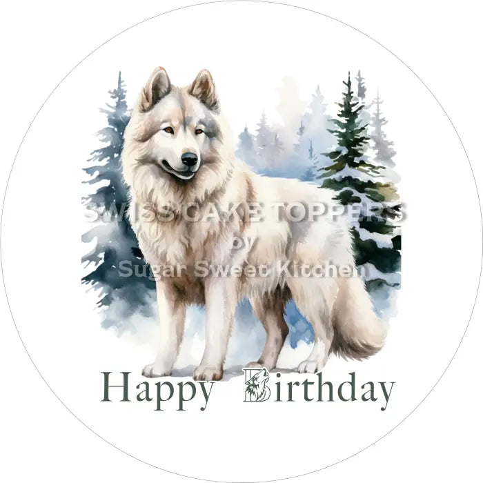 Tortenaufleger Geburtstag Wolf 05 – essbar & personalisierbar - Fondant- Torten- Cupcakeaufleger Sugar Sweet Kitchen