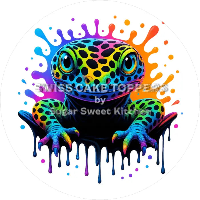 Tortenaufleger Gecko 02 - essbar & personalisierbar - Fondant- Torten- Cupcakeaufleger Sugar Sweet Kitchen