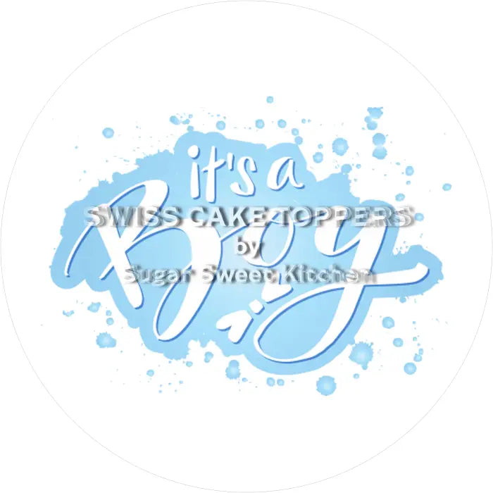 Tortenaufleger Gender Reveal Boy 02 - essbar & personalisierbar - Fondant- Torten- Cupcakeaufleger Sugar Sweet Kitchen