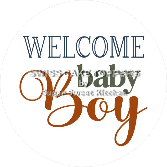 Tortenaufleger Gender Reveal Boy 04 - essbar & personalisierbar - Fondant- Torten- Cupcakeaufleger Sugar Sweet Kitchen