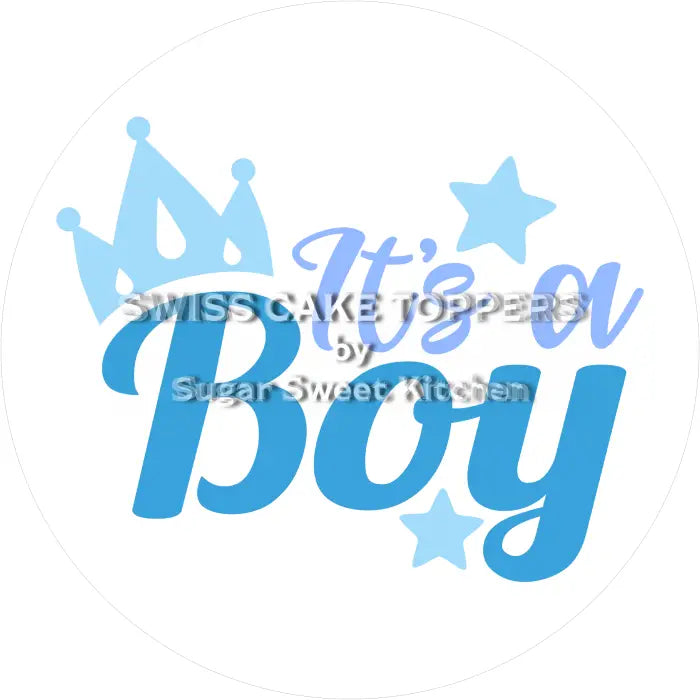 Tortenaufleger Gender Reveal Boy 06 - essbar & personalisierbar - Fondant- Torten- Cupcakeaufleger Sugar Sweet Kitchen