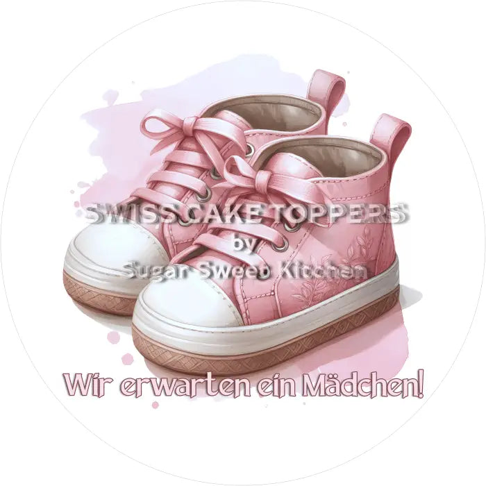 Tortenaufleger Gender Reveal Girl 05 - essbar & personalisierbar - Fondant- Torten- Cupcakeaufleger Sugar Sweet Kitchen