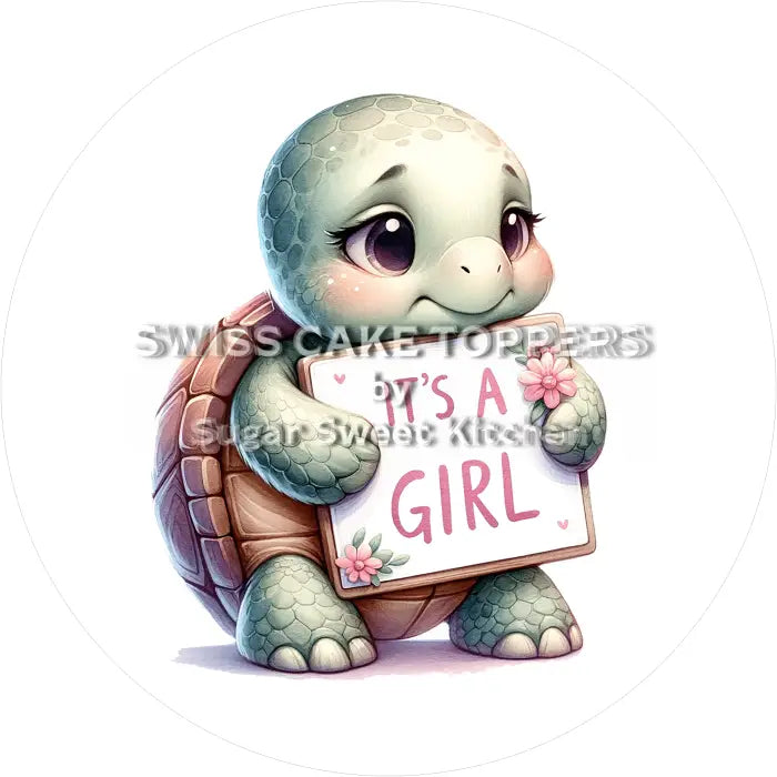Tortenaufleger Gender Reveal Girl 10 - essbar & personalisierbar - Fondant- Torten- Cupcakeaufleger Sugar Sweet Kitchen
