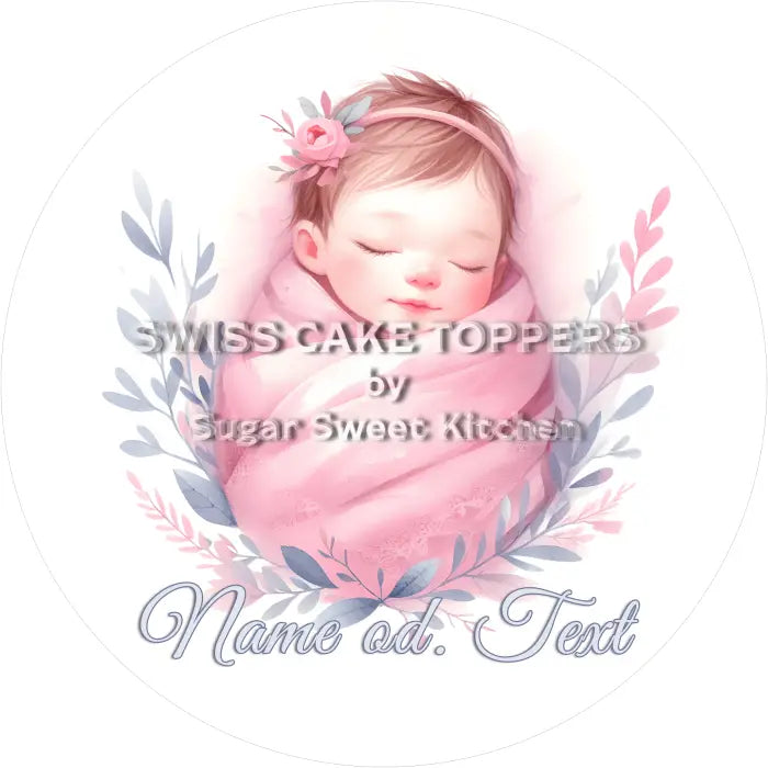 Tortenaufleger Gender Reveal mit Namen/Text 04 - essbar & personalisierbar - Fondant- Torten- Cupcakeaufleger Sugar