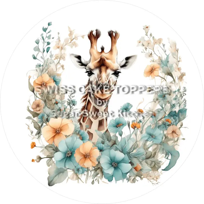 Tortenaufleger Giraffe 01 - essbar & personalisierbar - Fondant- Torten- Cupcakeaufleger Sugar Sweet Kitchen