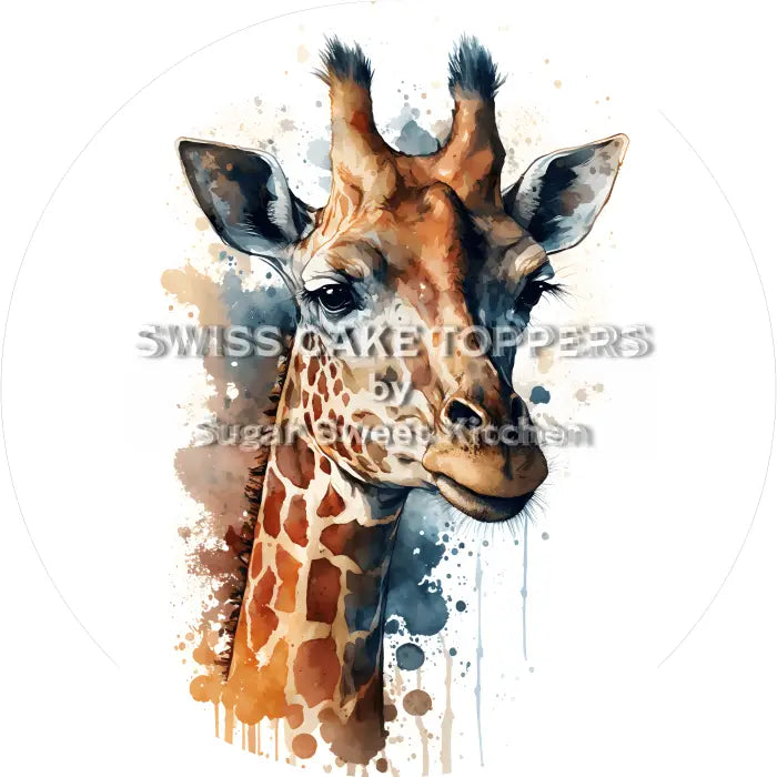 Tortenaufleger Giraffe 03 - essbar & personalisierbar - Fondant- Torten- Cupcakeaufleger Sugar Sweet Kitchen