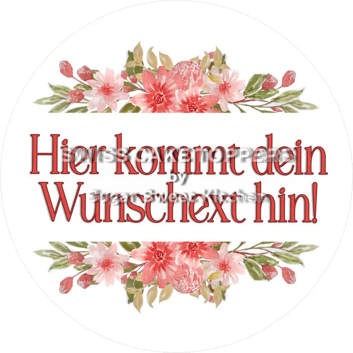 Tortenaufleger Gratulation 09 - essbar & personalisierbar - Fondant- Torten- Cupcakeaufleger Sugar Sweet Kitchen