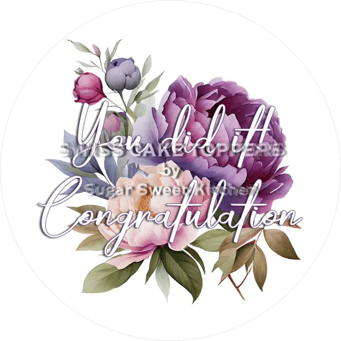 Tortenaufleger Gratulation 10 - essbar & personalisierbar - Fondant- Torten- Cupcakeaufleger Sugar Sweet Kitchen