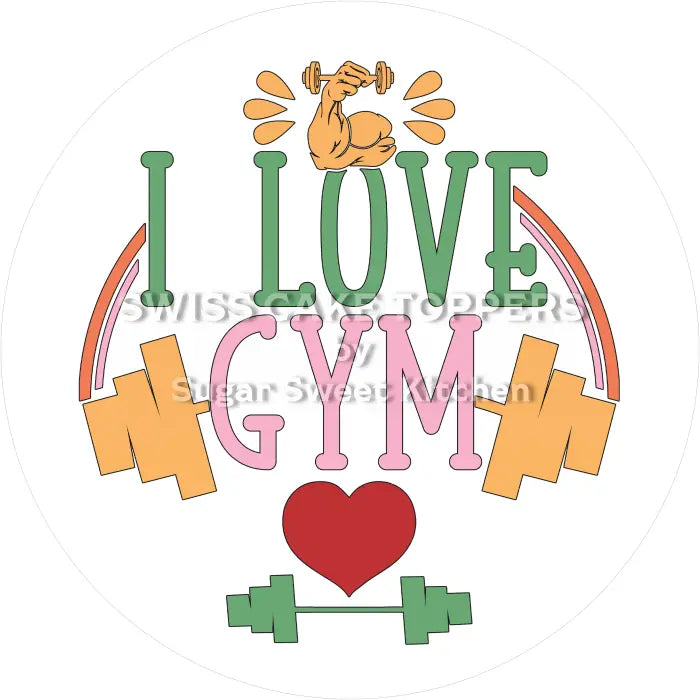 Tortenaufleger Gym 04 - essbar & personalisierbar - Fondant- Torten- Cupcakeaufleger Sugar Sweet Kitchen