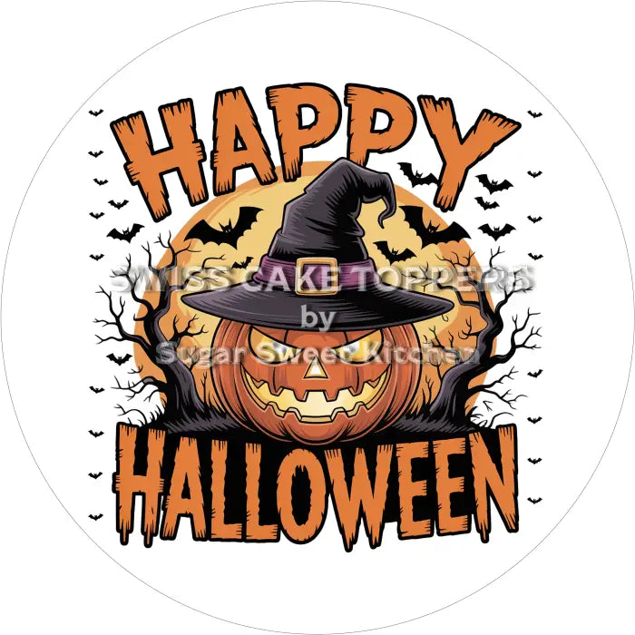 Tortenaufleger Halloween 03 - essbar & personalisierbar - Fondant- Torten- Cupcakeaufleger Sugar Sweet Kitchen