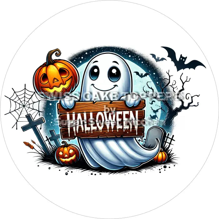 Tortenaufleger Halloween 06 - essbar & personalisierbar - Fondant- Torten- Cupcakeaufleger Sugar Sweet Kitchen