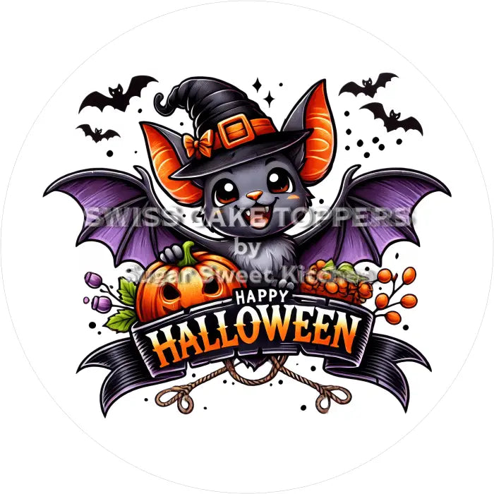 Tortenaufleger Halloween 07- essbar & personalisierbar - Fondant- Torten- Cupcakeaufleger Sugar Sweet Kitchen