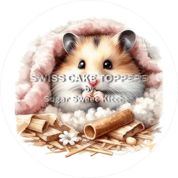 Tortenaufleger Hamster 01 - essbar & personalisierbar - Fondant- Torten- Cupcakeaufleger Sugar Sweet Kitchen