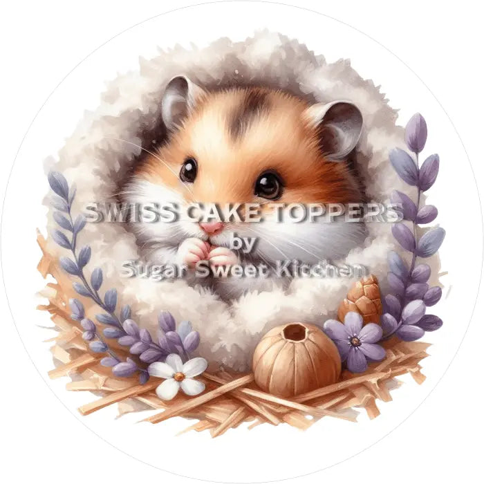 Tortenaufleger Hamster 02 - essbar & personalisierbar - Fondant- Torten- Cupcakeaufleger Sugar Sweet Kitchen
