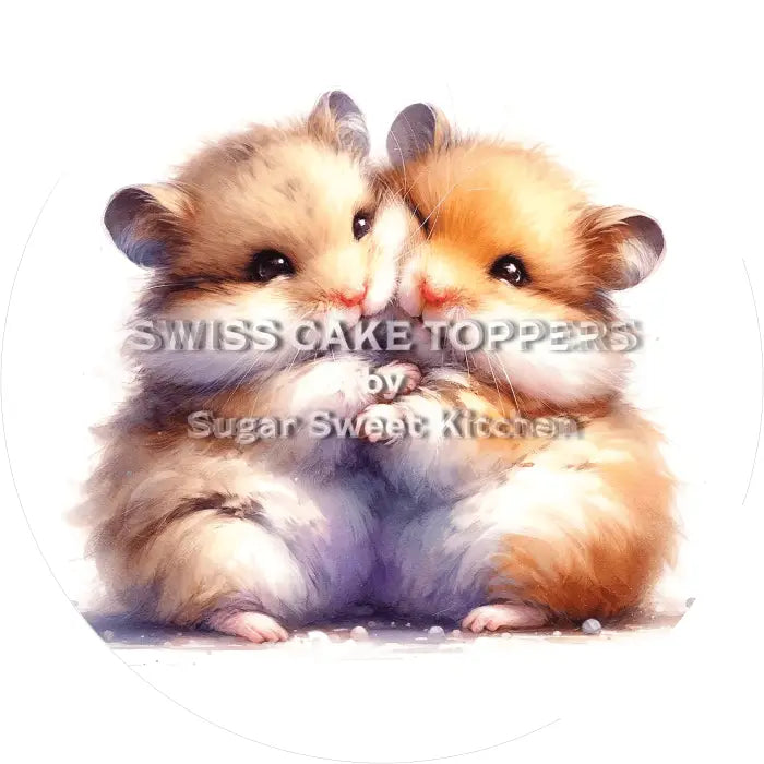 Tortenaufleger Hamster 04 - essbar & personalisierbar - Fondant- Torten- Cupcakeaufleger Sugar Sweet Kitchen