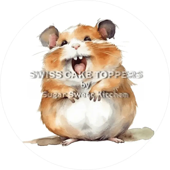 Tortenaufleger Hamster 05 - essbar & personalisierbar - Fondant- Torten- Cupcakeaufleger Sugar Sweet Kitchen