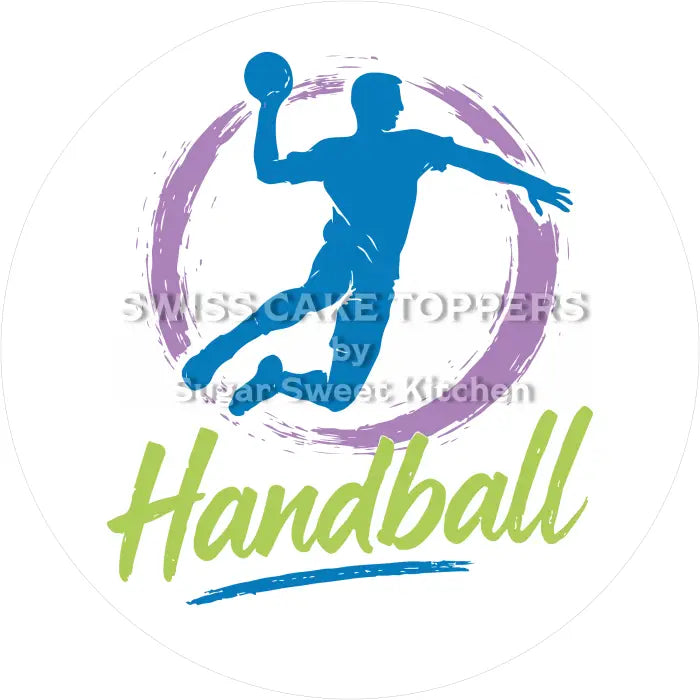Tortenaufleger Handball 05 - essbar & personalisierbar - Fondant- Torten- Cupcakeaufleger Sugar Sweet Kitchen