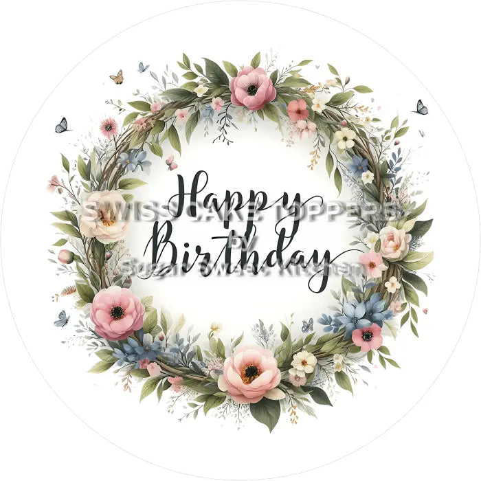 Tortenaufleger ’Happy Birthday’ 11 - essbar & personalisierbar - Fondant- Torten- Cupcakeaufleger Sugar Sweet Kitchen