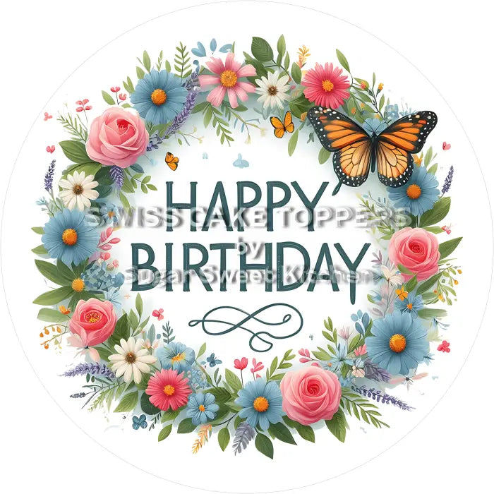 Tortenaufleger ’Happy Birthday’ 13 - essbar & personalisierbar - Fondant- Torten- Cupcakeaufleger Sugar Sweet Kitchen