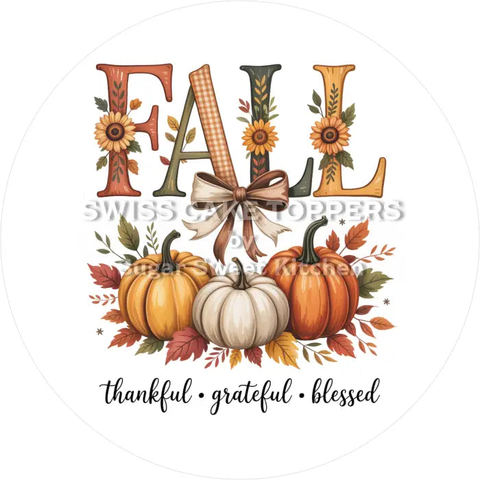 Tortenaufleger Herbst 03 - essbar & personalisierbar - Fondant- Torten- Cupcakeaufleger Sugar Sweet Kitchen