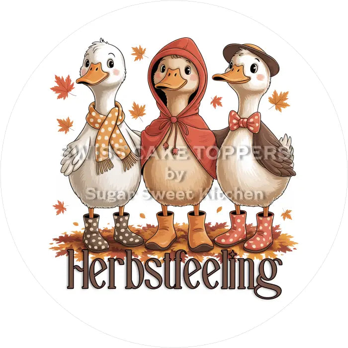 Tortenaufleger Herbst 05 - essbar & personalisierbar - Fondant- Torten- Cupcakeaufleger Sugar Sweet Kitchen