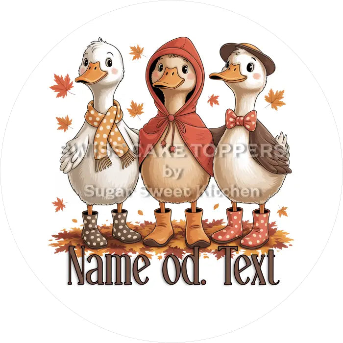 Tortenaufleger Herbst 05 - mit Name/Text - Fondant- Torten- & Cupcakeaufleger Sugar Sweet Kitchen