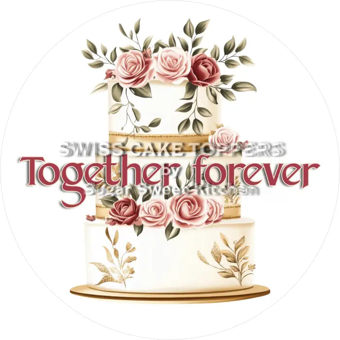 Tortenaufleger Hochzeit 10 - essbar & personalisierbar - Fondant- Torten- Cupcakeaufleger Sugar Sweet Kitchen