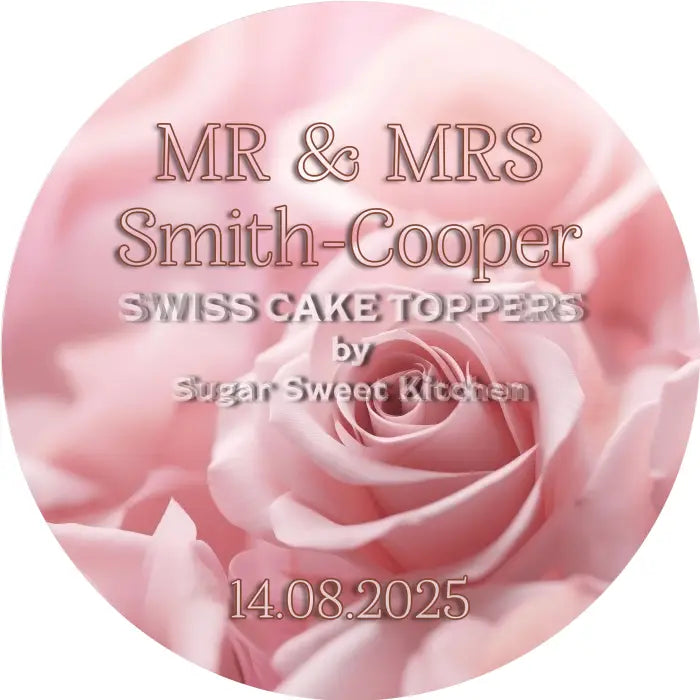 Tortenaufleger Hochzeit mit Namen/Text 15 - essbar - Fondant- Torten- & Cupcakeaufleger Sugar Sweet Kitchen