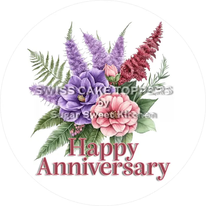 Tortenaufleger zum Hochzeitstag 15 - essbar & personalisierbar - Fondant- Torten- Cupcakeaufleger Sugar Sweet Kitchen