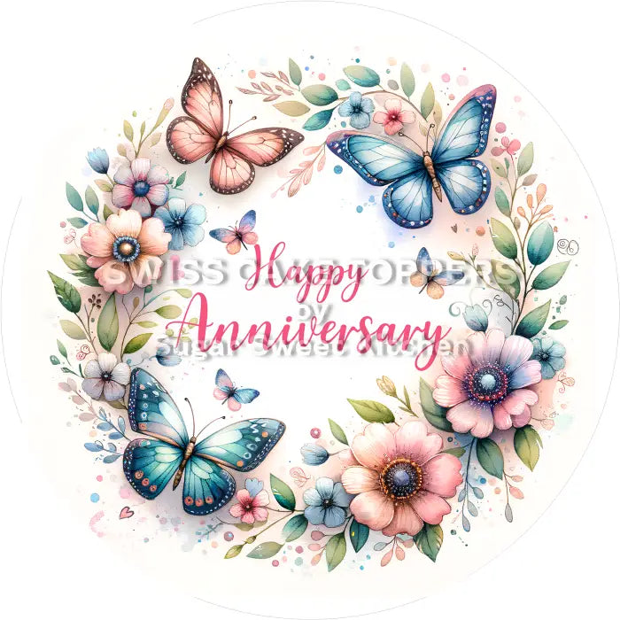 Tortenaufleger zum Hochzeitstag 18 - essbar & personalisierbar - Fondant- Torten- Cupcakeaufleger Sugar Sweet Kitchen