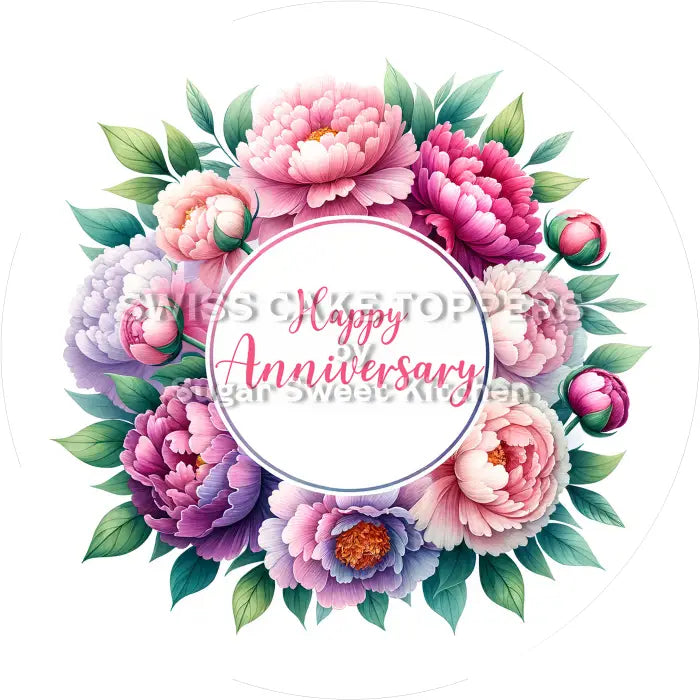 Tortenaufleger zum Hochzeitstag 19 - essbar & personalisierbar - Fondant- Torten- Cupcakeaufleger Sugar Sweet Kitchen