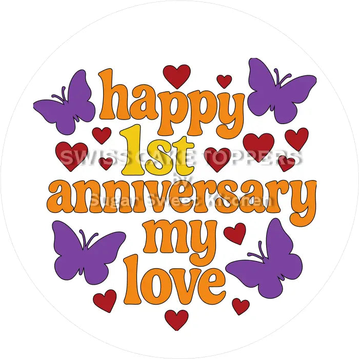 Tortenaufleger zum Hochzeitstag 21 - essbar & personalisierbar - Fondant- Torten- Cupcakeaufleger Sugar Sweet Kitchen