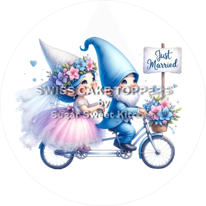 Tortenaufleger Just Married 05 – essbar & personalisierbar - Fondant- Torten- Cupcakeaufleger Sugar Sweet Kitchen