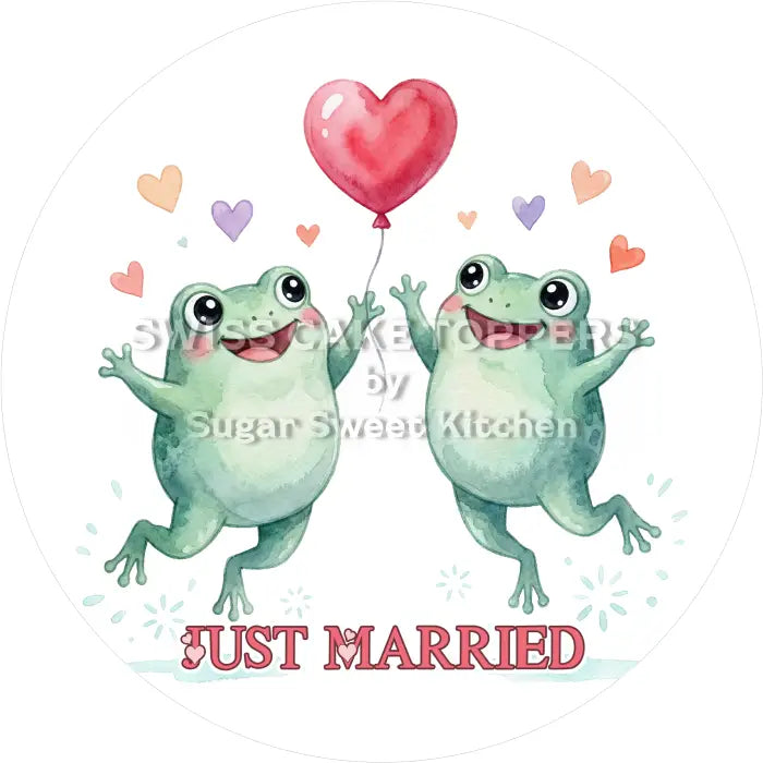 Tortenaufleger Just Married 07 – essbar & personalisierbar - Fondant- Torten- Cupcakeaufleger Sugar Sweet Kitchen