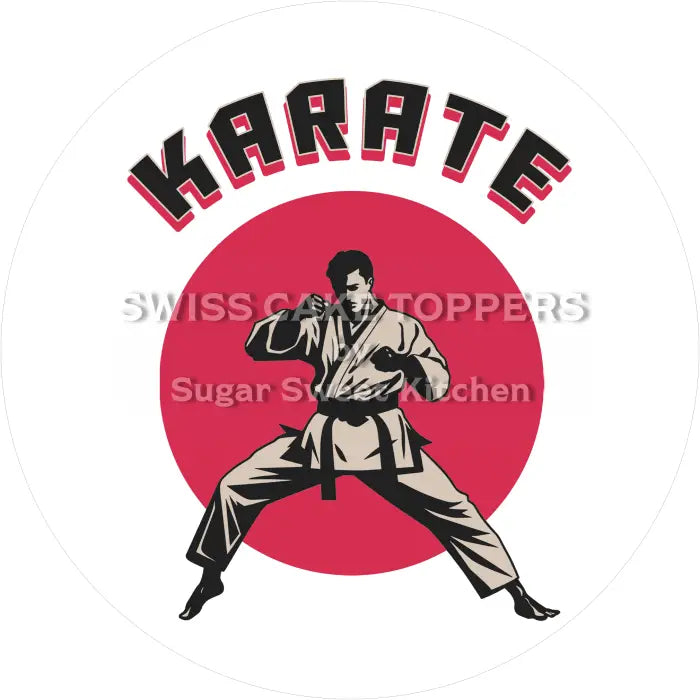Tortenaufleger Karate 07 - essbar & personalisierbar - Fondant- Torten- Cupcakeaufleger Sugar Sweet Kitchen