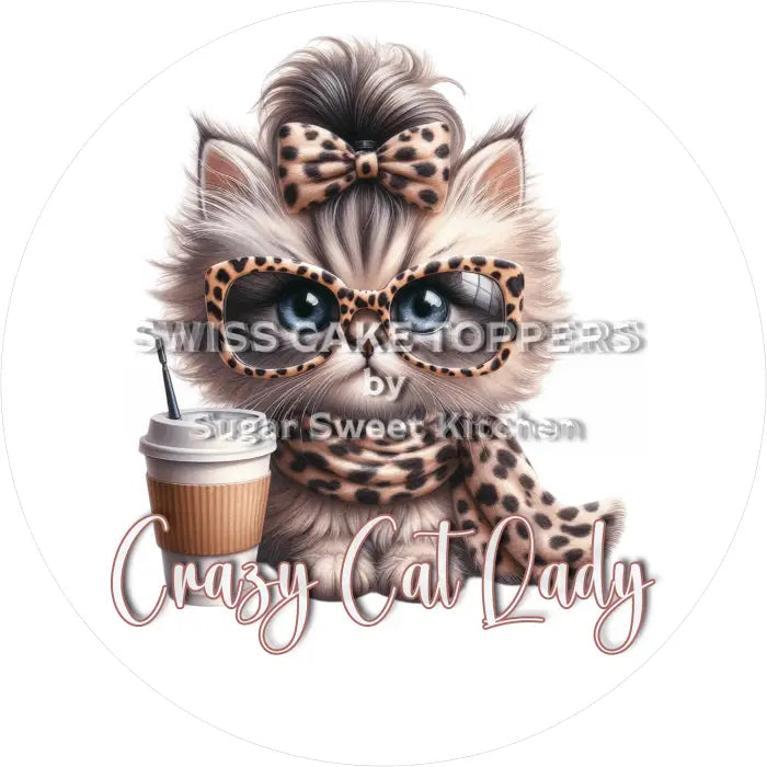 Tortenaufleger Katze 02 - essbar & personalisierbar - Fondant- Torten- Cupcakeaufleger Sugar Sweet Kitchen