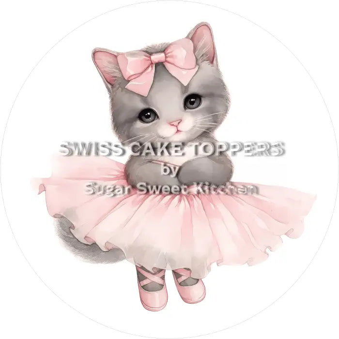 Tortenaufleger Katze 03 - essbar & personalisierbar - Fondant- Torten- Cupcakeaufleger Sugar Sweet Kitchen
