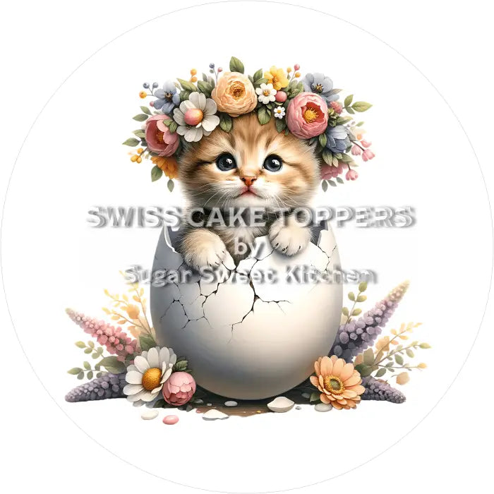 Tortenaufleger Katze 04 - essbar & personalisierbar - Fondant- Torten- Cupcakeaufleger Sugar Sweet Kitchen