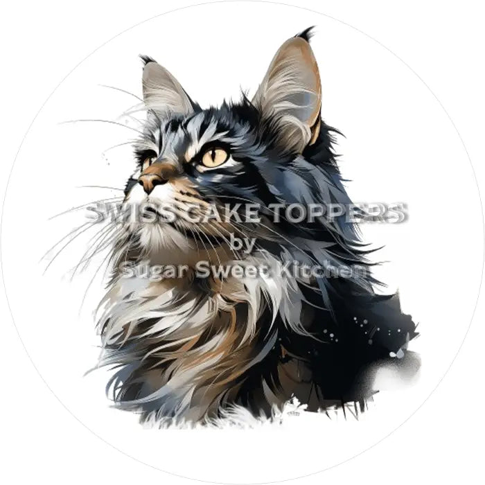 Tortenaufleger Katze 05 - essbar & personalisierbar - Fondant- Torten- Cupcakeaufleger Sugar Sweet Kitchen