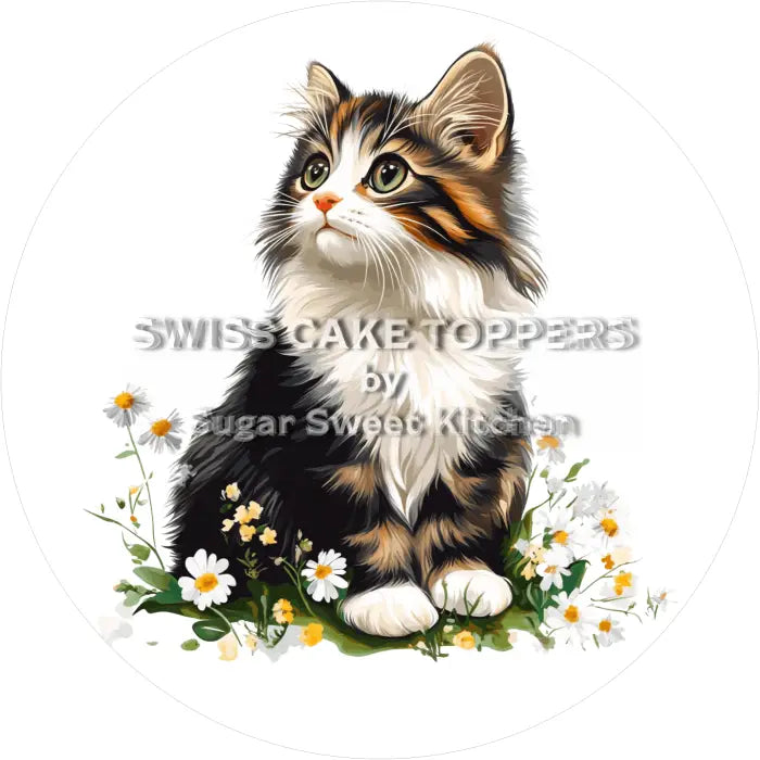 Tortenaufleger Katze 13 - essbar & personalisierbar - Fondant- Torten- Cupcakeaufleger Sugar Sweet Kitchen