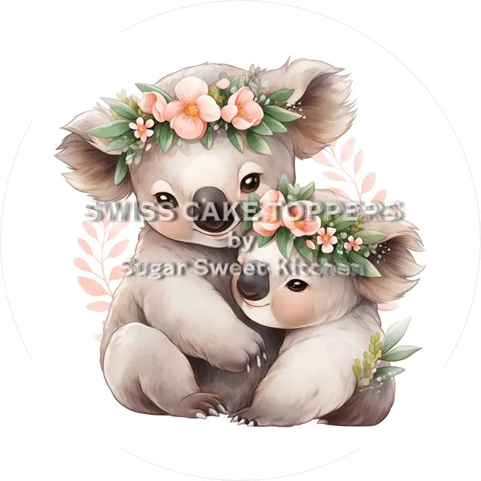 Tortenaufleger Koala 03 - essbar & personalisierbar - Fondant- Torten- Cupcakeaufleger Sugar Sweet Kitchen