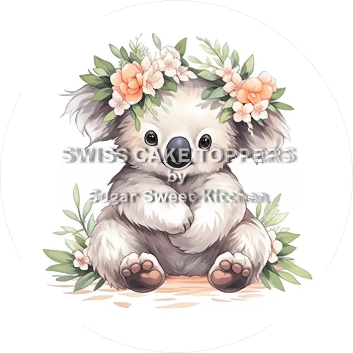 Tortenaufleger Koala 04 - essbar & personalisierbar - Fondant- Torten- Cupcakeaufleger Sugar Sweet Kitchen