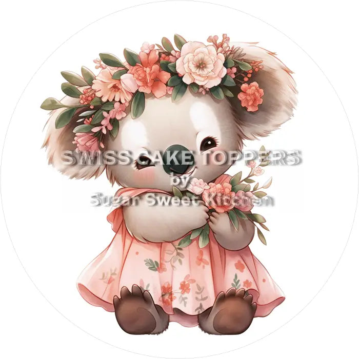 Tortenaufleger Koala 05 - essbar & personalisierbar - Fondant- Torten- Cupcakeaufleger Sugar Sweet Kitchen