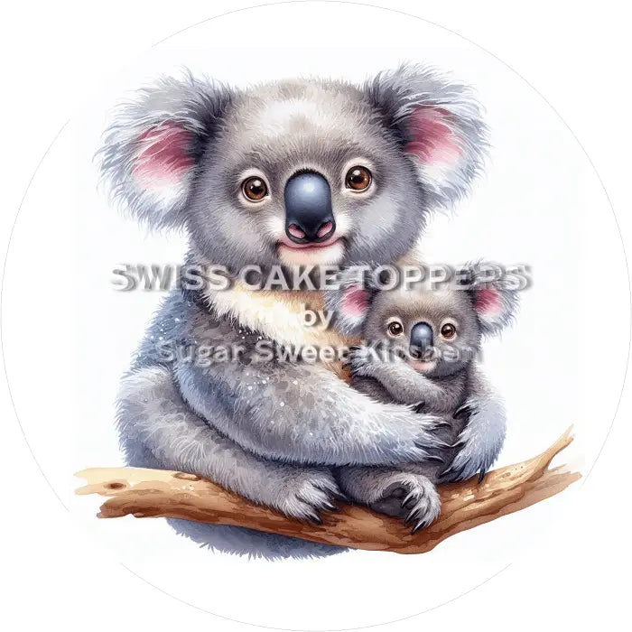 Tortenaufleger Koala 08 - essbar & personalisierbar - Fondant- Torten- Cupcakeaufleger Sugar Sweet Kitchen