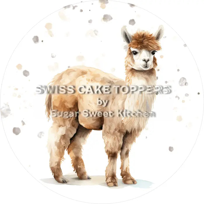 Tortenaufleger Lama 01 - essbar & personalisierbar - Fondant- Torten- Cupcakeaufleger Sugar Sweet Kitchen