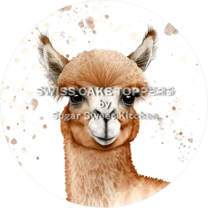 Tortenaufleger Lama 02 - essbar & personalisierbar - Fondant- Torten- Cupcakeaufleger Sugar Sweet Kitchen