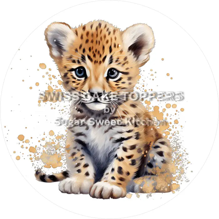 Tortenaufleger Leopard 01 - essbar & personalisierbar - Fondant- Torten- Cupcakeaufleger Sugar Sweet Kitchen