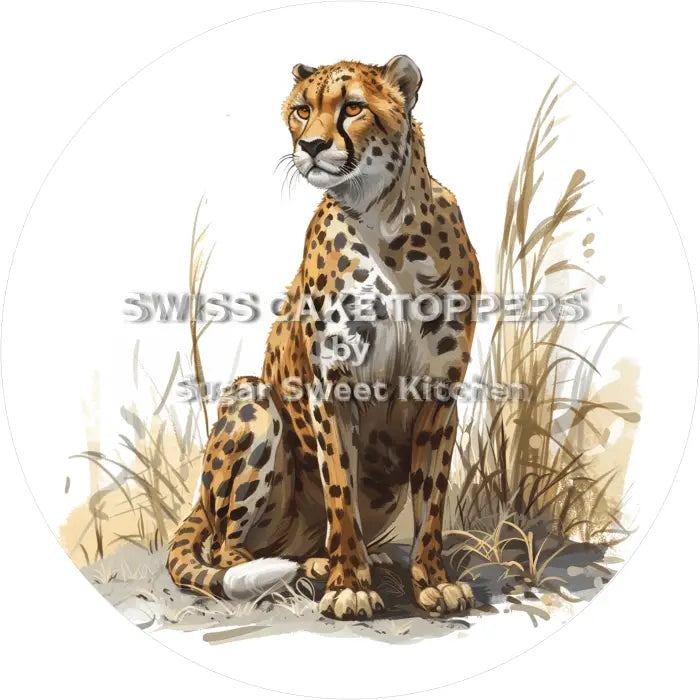 Tortenaufleger Leopard 02 - essbar & personalisierbar - Fondant- Torten- Cupcakeaufleger Sugar Sweet Kitchen